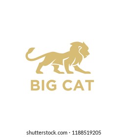 gold lion head logo icon designs vector