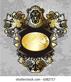 gold lion label