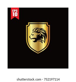 gold lion shield logo