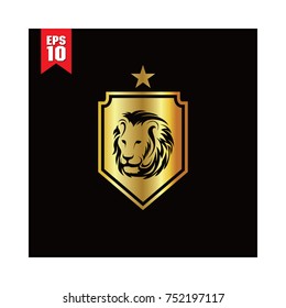 gold lion shield logo