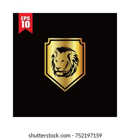 gold lion shield logo