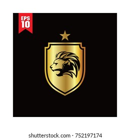 gold lion shield logo