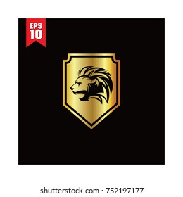 gold lion shield logo