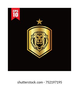 gold lion shield logo