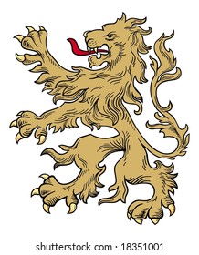 Gold lion vector