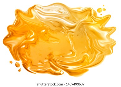 gold liquid on white background. eps 8