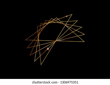 gold Logo Design , this logo is suitable for global company, world technologies, media and publicity agencies. World Tech icon Template Digital Geometric Technology abstract. Web Network creative 