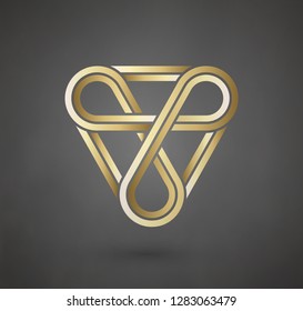 Gold logo design. Vector sign for business company. Luxury gold sign. EPS 10