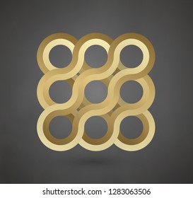 Gold logo design. Vector sign for business company. Luxury gold sign. EPS 10