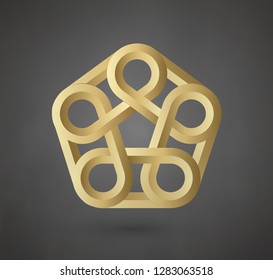 Gold logo design. Vector sign for business company. Luxury gold sign. EPS 10