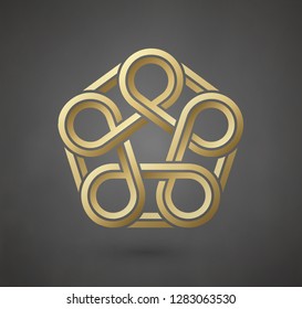 Gold logo design. Vector sign for business company. Luxury gold sign. EPS 10
