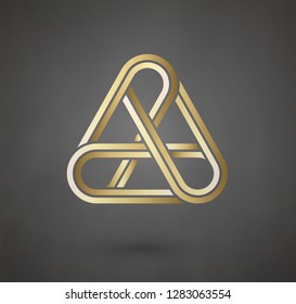 Gold logo design. Vector sign for business company. Luxury gold sign. EPS 10