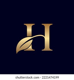 GOLD LOGO H WITH LEAF