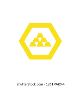 gold logo and gold icon