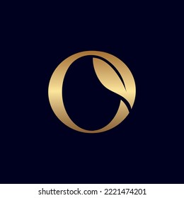 GOLD LOGO O WITH LEAF