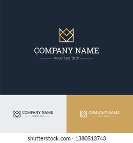 Gold logo, sign, symbol. Company concept. Vector. 
