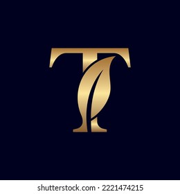 GOLD LOGO T WITH LEAF