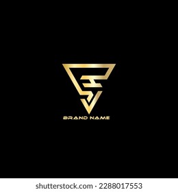 Gold logo with the title'logo for a brand name '