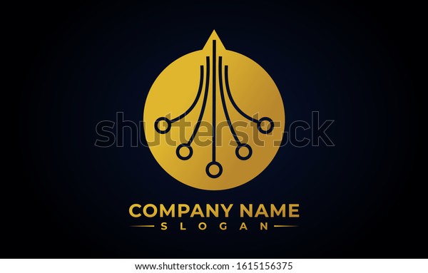 Gold Logos Vector Icons Company Logo Stock Vektorgrafik Lizenzfrei