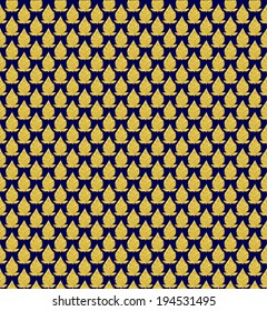 gold lotus flowers in fire shape abstract seamless pattern background