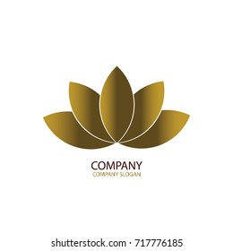 Gold Lotus Icon Logo