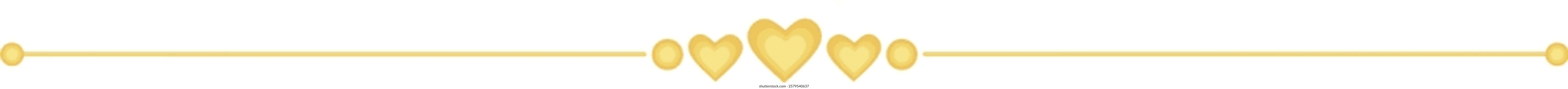 Gold Love Line. Simple Style Vintage Divider.