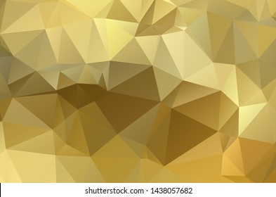Gold Low poly crystal background. Polygon design pattern. Golden Low poly vector illustration, low polygon background.