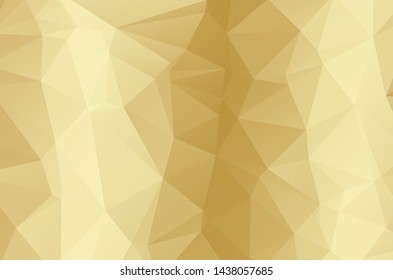 Gold Low poly crystal background. Polygon design pattern. Golden Low poly vector illustration, low polygon background.