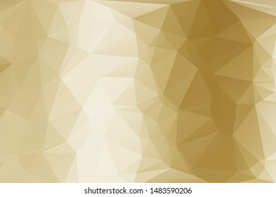 Gold Low poly crystal background. Polygon design pattern. Golden Low poly vector illustration, low polygon background.