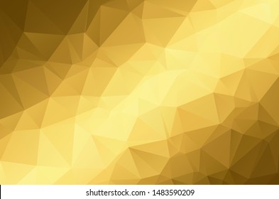 Gold Low poly crystal background. Polygon design pattern. Golden Low poly vector illustration, low polygon background.