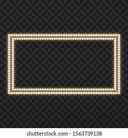 Gold Luminous Frame. Festive Template For Text. Gold Border For Festive Texts. Set Is A Light Frame Of Different Shapes. PNG.	
