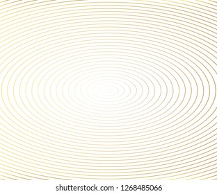 Gold luxurious circle pattern with golden wave lines over. Abstract background, vector illustration