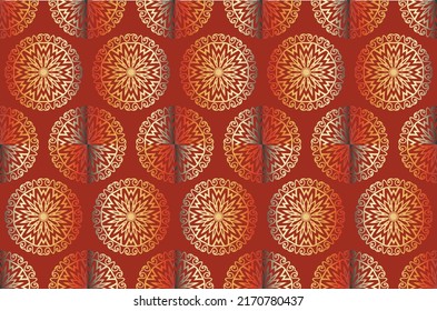 Gold Luxury AfricanMandala pattern seamless ethnic Indian prints and pattern design for prints fabric paper texture textile industry