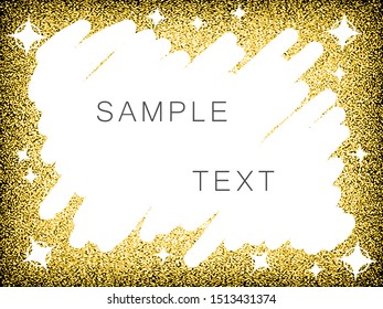 Gold luxury background with space for text hatching. Glamorous vector illustration.