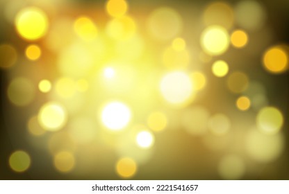 Bokeh de lujo dorado fondo abstracto de luz suave, Vector eps 10 ilustración de partículas de bokeh, Decoración de fondo