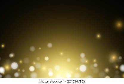 Bokeh de lujo dorado fondo abstracto de luz suave, Vector eps 10 ilustración de partículas de bokeh, Decoración de fondo