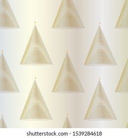 Gold luxury Christmas tree .Seamless pattern ,background wallpaper,wrapping papers. 