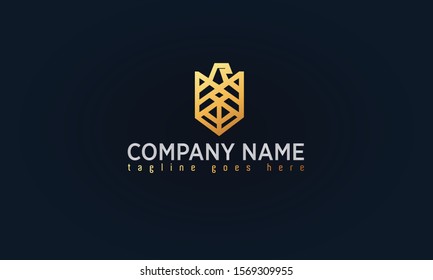 Gold Luxury Concept Logo Design, Symbol, Emblem Creative Logo Design
