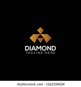 gold luxury diamond logo vector concept 