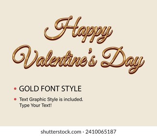 Gold luxury editable text effect in vintage style. Volumetric shiny letters. Retro typography graphic style.