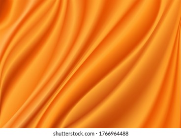 Gold luxury fabric vector background with copy space