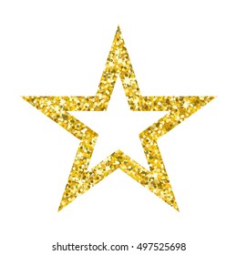 Gold luxury fashion shiny star. 