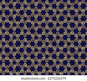  Gold luxury floral seamless pattern background. Oriental style. Vector illustration art. For design textiles, paper. 
