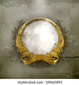 Marco de lujo dorado, vector de estilo antiguo