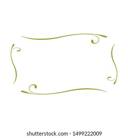 gold luxury frame, vector graphic design element