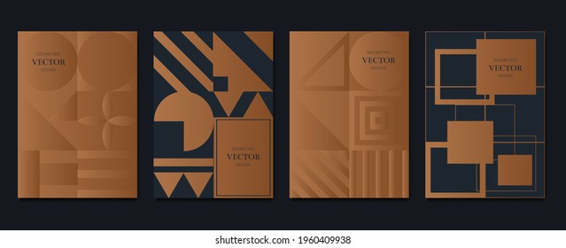 Gold and Luxury Invitation card design vector. Abstract geometry frame and Art deco pattern background. Use for wedding invitation, cover, VIP card, print, poster and wallpaper. Vector illustration.