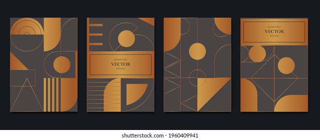 Gold and Luxury Invitation card design vector. Abstract geometry frame and Art deco pattern background. Use for wedding invitation, cover, VIP card, print, poster and wallpaper. Vector illustration.