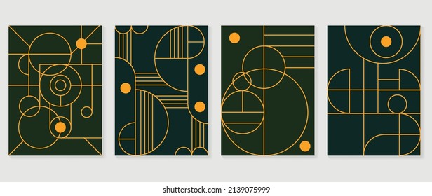 Gold and Luxury Invitation card design vector. Abstract geometry frame and Art deco pattern background. Use for wedding invitation, cover, VIP card, print, poster and wallpaper. Vector illustration.