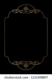 gold, luxury label frame