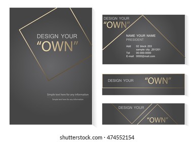 Gold luxury  layout and banner set design .